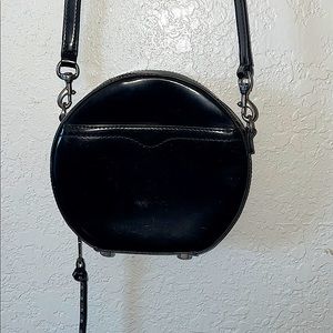 REBECCA MINKOFF Black Round Crossbody handbag